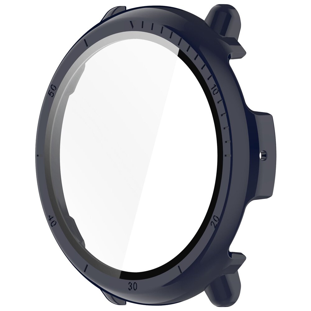 Strap-it Strap-it Coque rigide avec verre Amazfit Active 2 (bleu foncé)