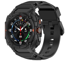 Strap-it Bracelet TPU avec cadre Samsung Galaxy Watch Ultra (noir)