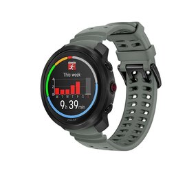 Strap-it Bracelet silicone grain Polar Vantage M3 (gris foncé)