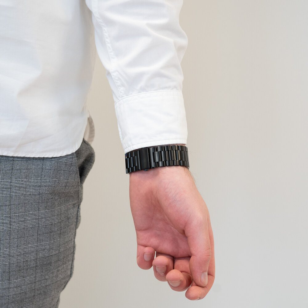 Bandz Bandz Bracelet acier 'Classic' Apple Watch (noir)