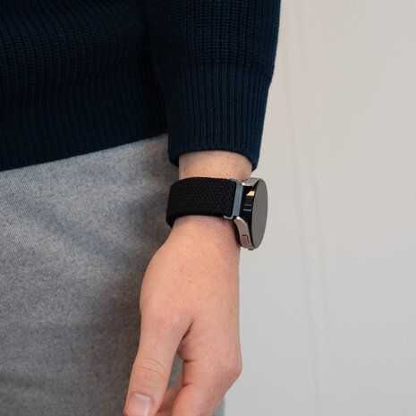 Bandz Bandz Bracelet nylon tressé Samsung Galaxy Watch Active (noir)