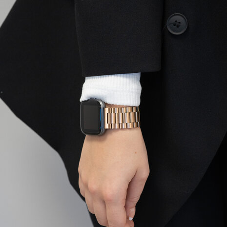 Bandz Bandz Bracelet acier 'Classic' Fitbit Versa (or rose)