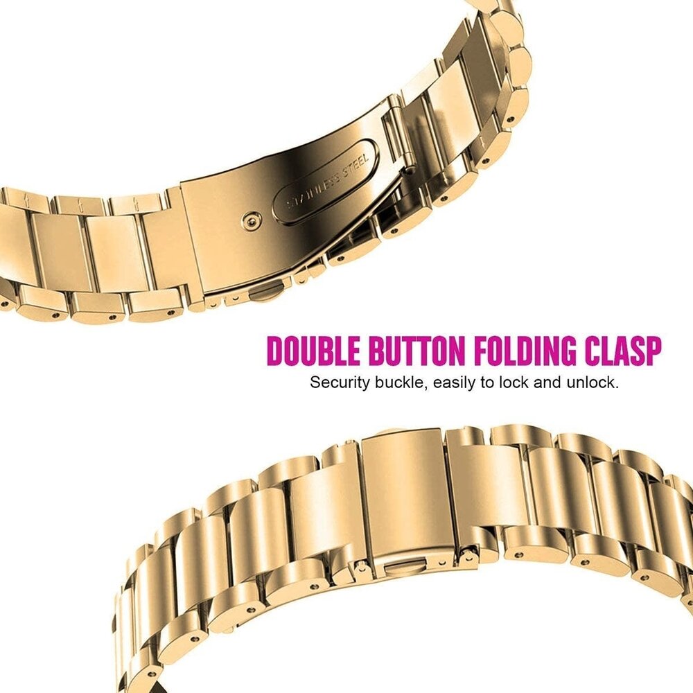 Strap-it Strap-it Bracelet acier Garmin Venu 2 - 45mm - or