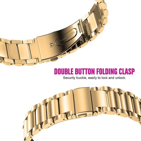 Strap-it Strap-it Bracelet acier Garmin Venu 2 - 45mm - or