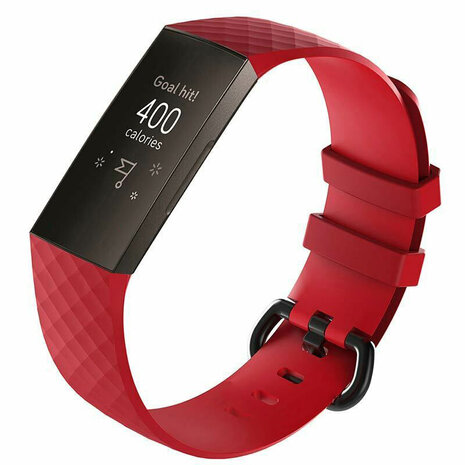 Strap-it Strap-it Bracelet silicone Fitbit Charge 4 (rouge)