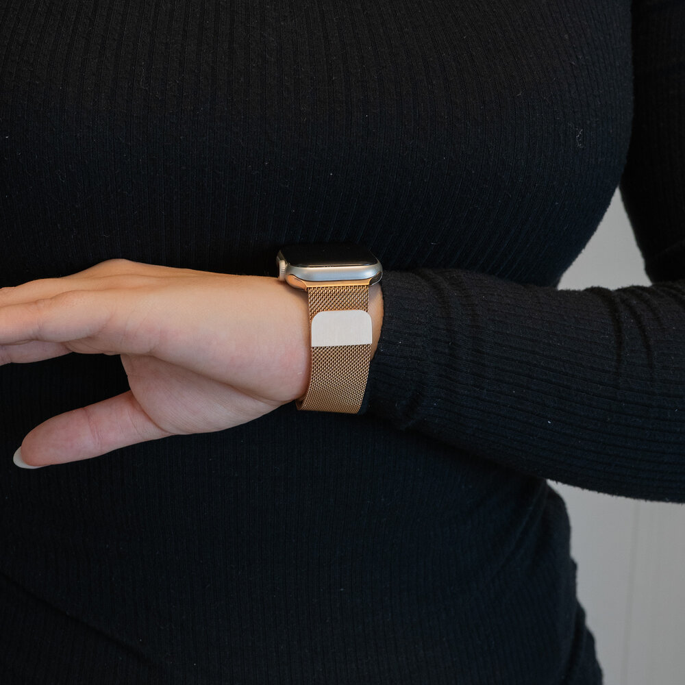 Bandz Bandz Bracelet milanais loop Apple Watch (or rose)