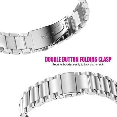 Strap-it Strap-it Bracelet titane Samsung Galaxy Watch 46mm (argent) Strap-it Strap-it Bracelet titane Samsung Galaxy Watch 46mm (argent)