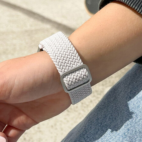Strap-it Strap-it Bracelet tissé réglable Xiaomi Mi Watch (blanc)