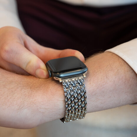 Bandz Bandz Bracelet acier 'Dragon' Apple Watch (argent)