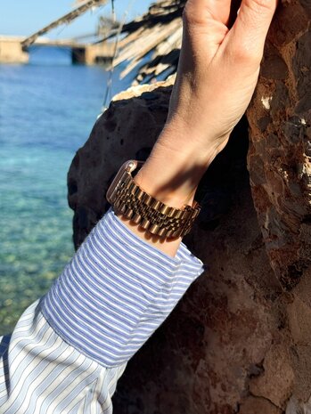 Strap-it Strap-it Bracelet acier Strap-it Apple Watch Jubilé (or rose)