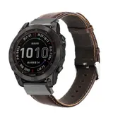 Strap-it Bracelet cuir Garmin Fenix 7 (marron foncé)
