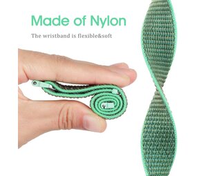 Strap-it Bracelet nylon Fitbit Versa 3 (vert menthe)