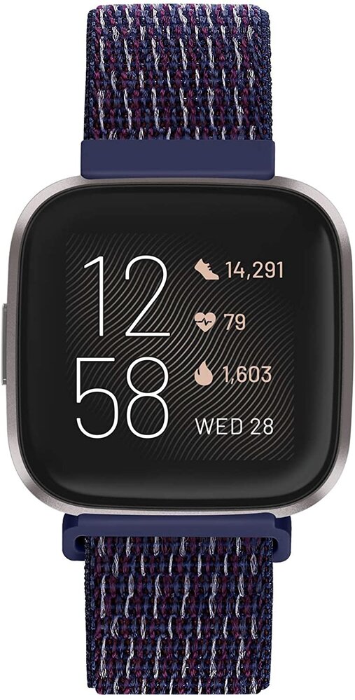 Strap-it Strap-it Bracelet nylon Fitbit Sense (bleu et violet)