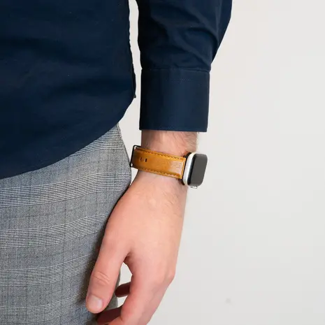 Bandz Bandz Bracelet cuir véritable Apple Watch (marron)