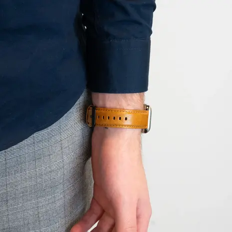 Bandz Bandz Bracelet cuir véritable Apple Watch (marron)