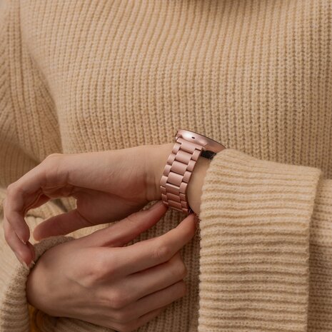 Strap-it Strap-it Bracelet acier Samsung Galaxy Watch 5 - 44mm (rose) Strap-it Strap-it Bracelet acier Samsung Galaxy Watch 5 - 44mm (rose)