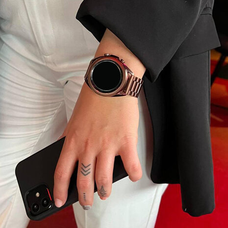 Strap-it Strap-it Bracelet acier Garmin Venu 2 - 45mm - or rose Strap-it Strap-it Bracelet acier Garmin Venu 2 - 45mm - or rose