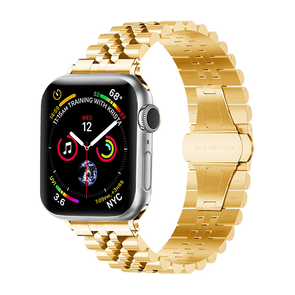 Strap-it Strap-it Bracelet acier Apple Watch Jubilé (or)