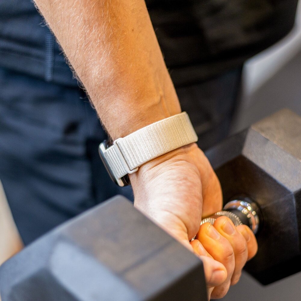 Strap-it Strap-it Bracelet Apple Watch nylon (lumière stellaire)