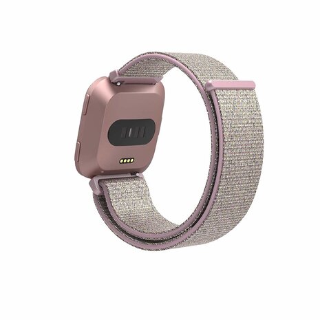 Strap-it Strap-it Bracelet nylon Fitbit Versa (rose)