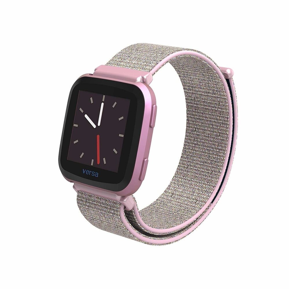 Strap-it Strap-it Bracelet nylon Fitbit Versa (rose)