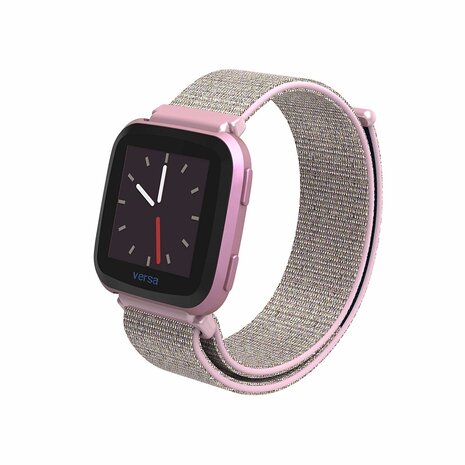 Strap-it Strap-it Bracelet nylon Fitbit Versa (rose)