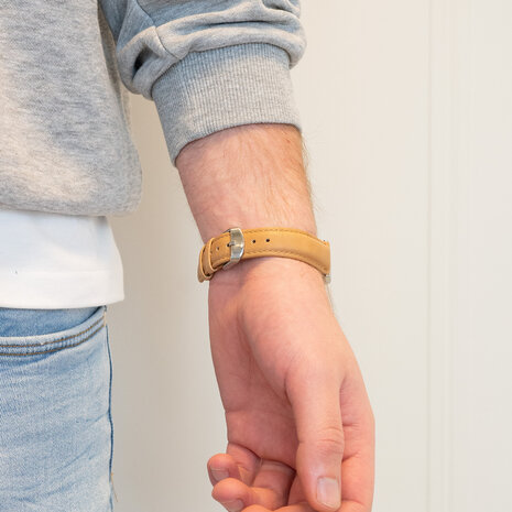 Bandz Bandz Bracelet cuir véritable Fitbit Charge 3 (marron)