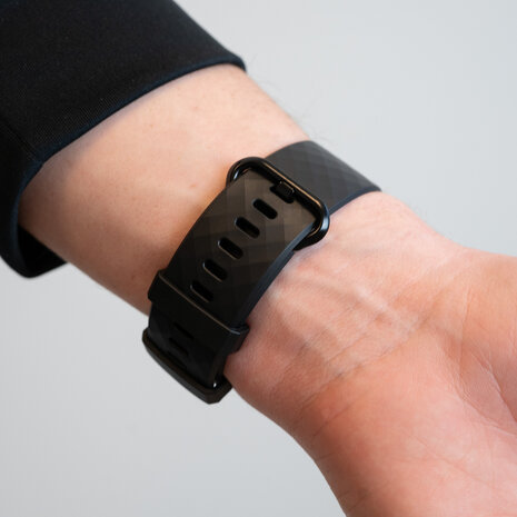 Bandz Bandz Bracelet silicone 'Classic' Fitbit Charge 3 (noir)