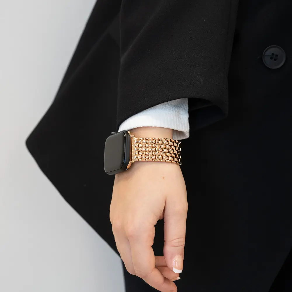 Bandz Bandz Bracelet acier 'Dragon' Apple Watch (or rose)