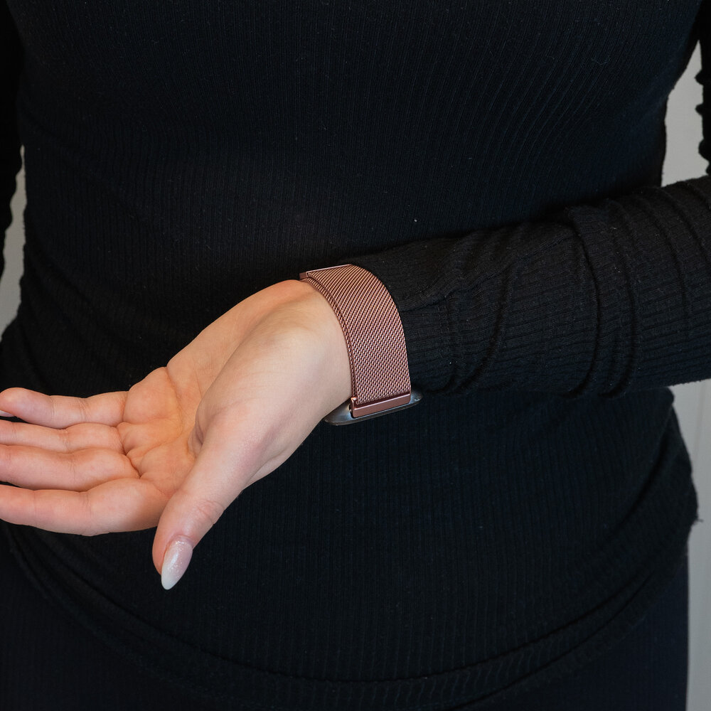 Bandz Bandz Bracelet milanais loop Fitbit Versa (rose)