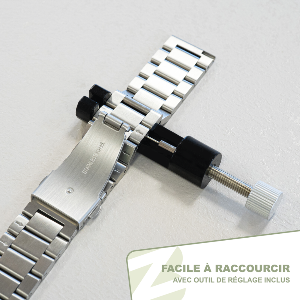 Bandz Bandz Bracelet acier "Classic" Polar Grit X (argent)