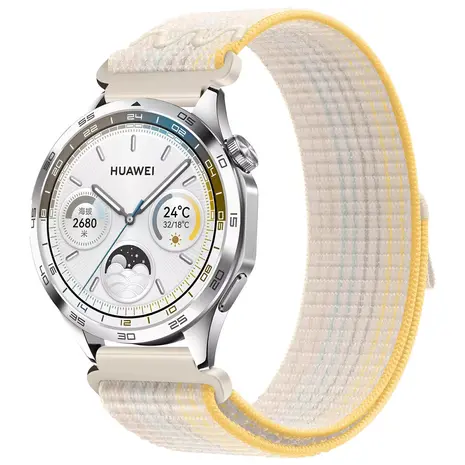 Strap-it Strap-it Bracelet nylon Huawei Watch GT 5 Pro - 42mm (lumière stellaire mélange)