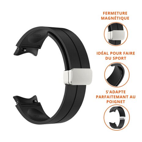Strap-it Strap-it Bracelet sport magnétique Samsung Galaxy Watch 7 - 44mm (noir)