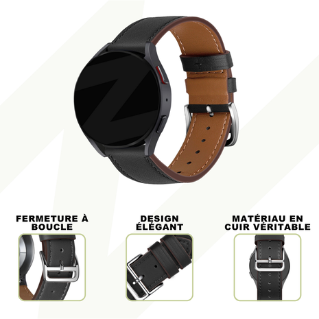 Bandz Bandz Bracelet cuir 'Deluxe' Xiaomi Watch 2 (noir) Bandz Bandz Bracelet cuir 'Deluxe' Xiaomi Watch 2 (noir)