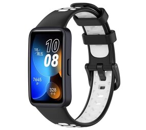 Strap-it Bracelet sport Huawei Band 10 (noir/blanc)
