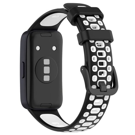 Strap-it Strap-it Bracelet sport Huawei Band 10 (noir/blanc)