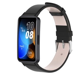 Strap-it Bracelet cuir Huawei Band 10 (noir)