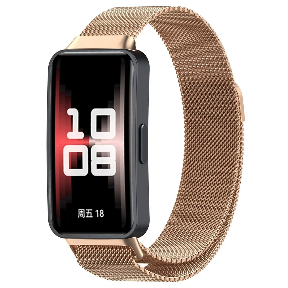 Strap-it Strap-it Bracelet Milanais Huawei Band 10 (or rose)