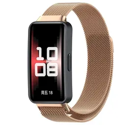 Strap-it Bracelet Milanais Huawei Band 10 (or rose)