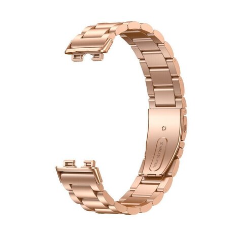 Strap-it Strap-it Bracelet acier Huawei Band 10 (or rose)