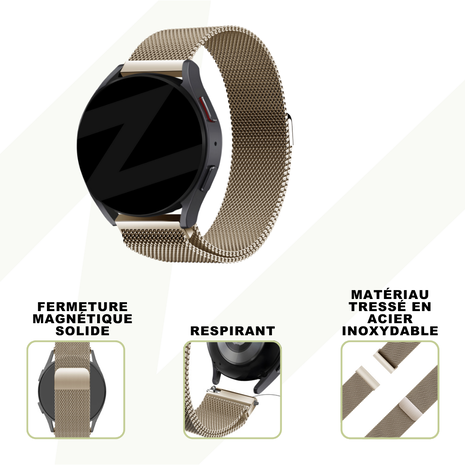 Bandz Bandz Bracelet milanais loop Coros Pace 2 (champagne)