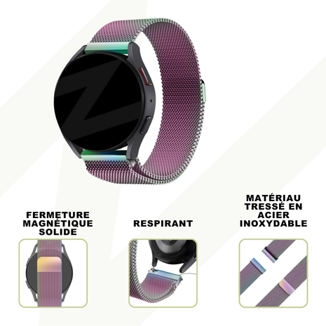 Bandz Bandz Bracelet milanaise loop Amazfit GTS 2 (arc-en-ciel)