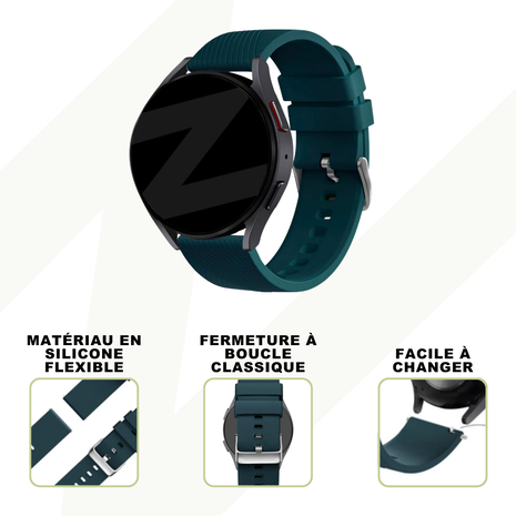 Bandz Bandz Bracelet silicone 'Deluxe' Xiaomi Watch 2 (vert foncé)