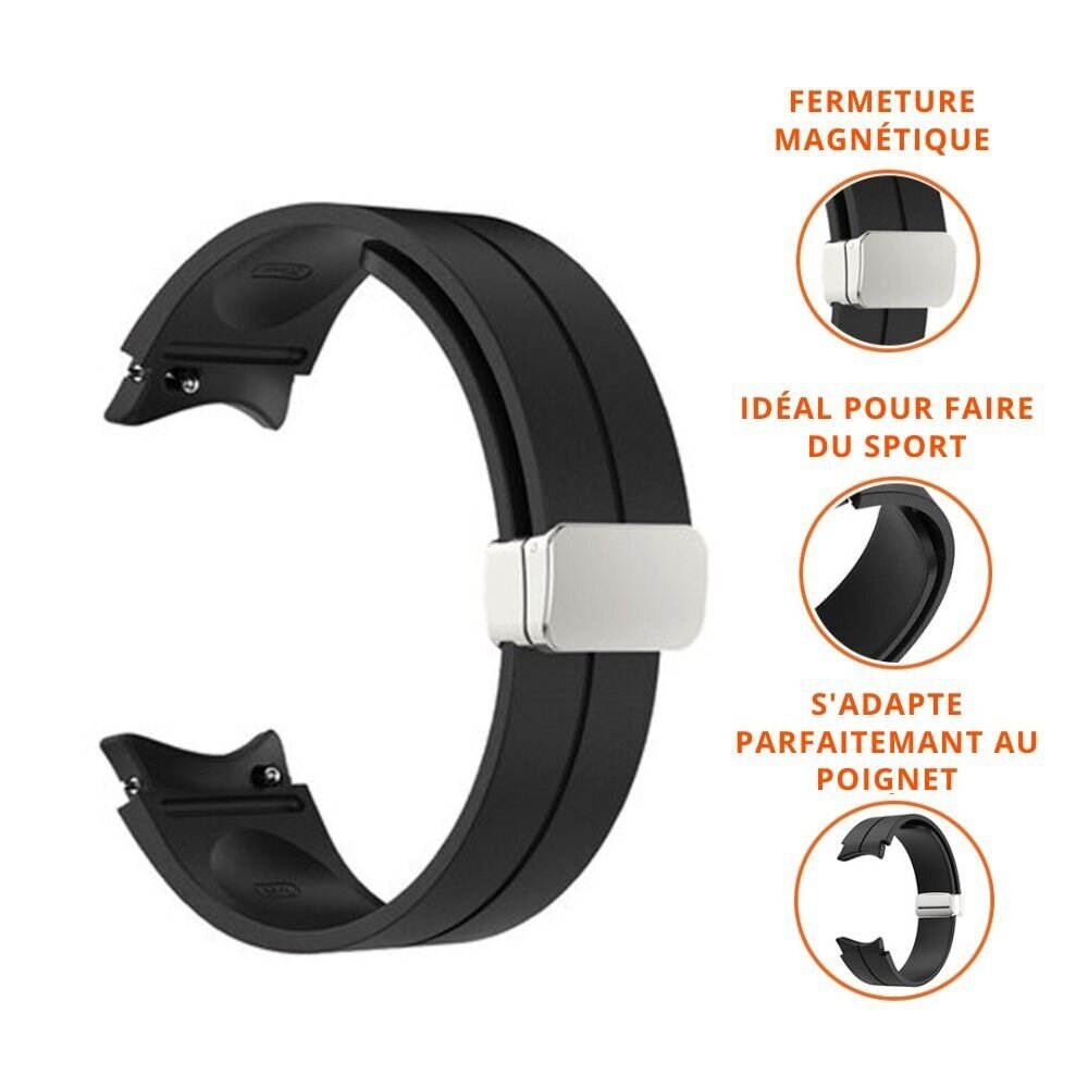 Strap-it Strap-it Bracelet sport magnétique Samsung Galaxy Watch 5 Pro (noir)