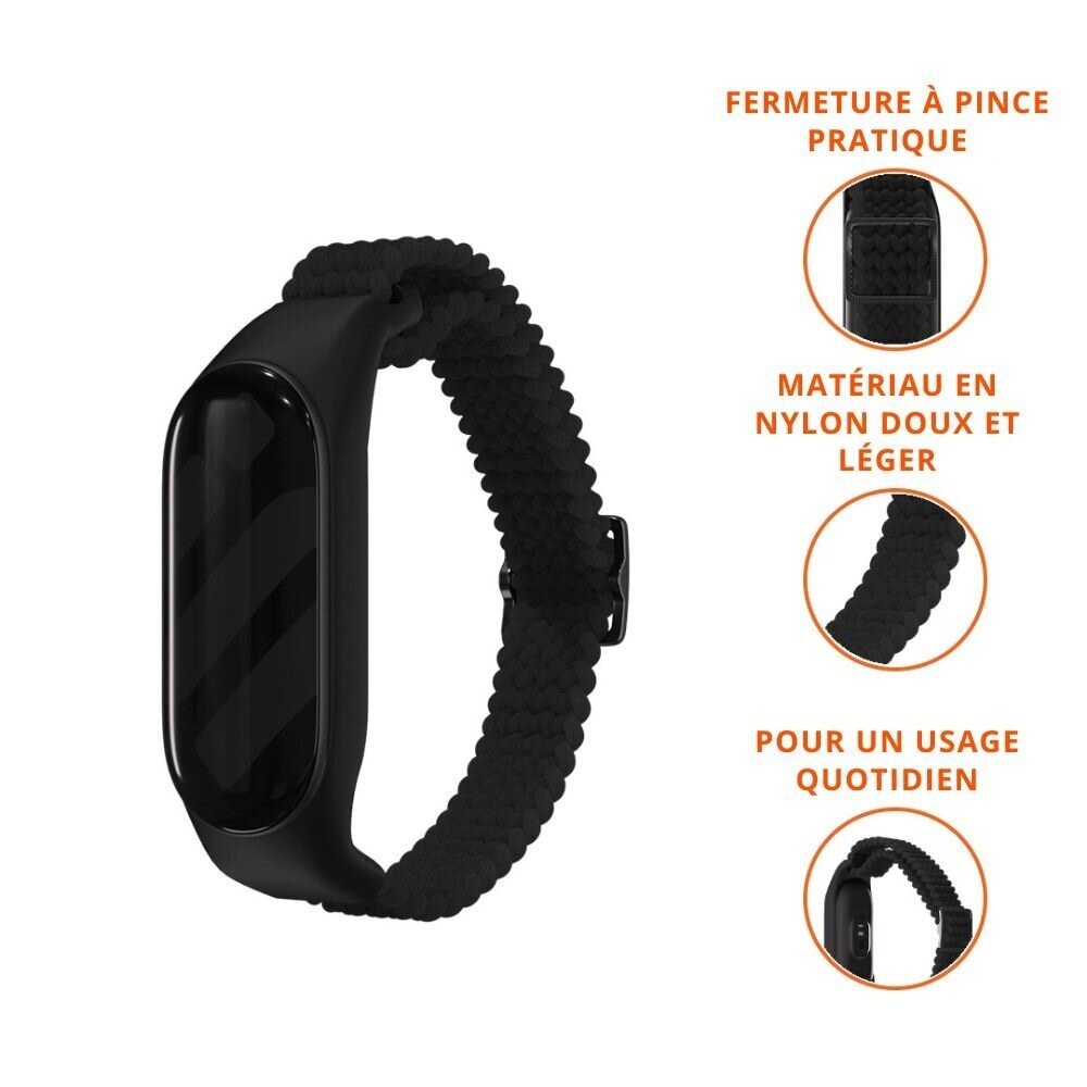 Strap-it Strap-it Bracelet tressé Xiaomi Mi Band 7 (noir) Strap-it Strap-it Bracelet tressé Xiaomi Mi Band 7 (noir)