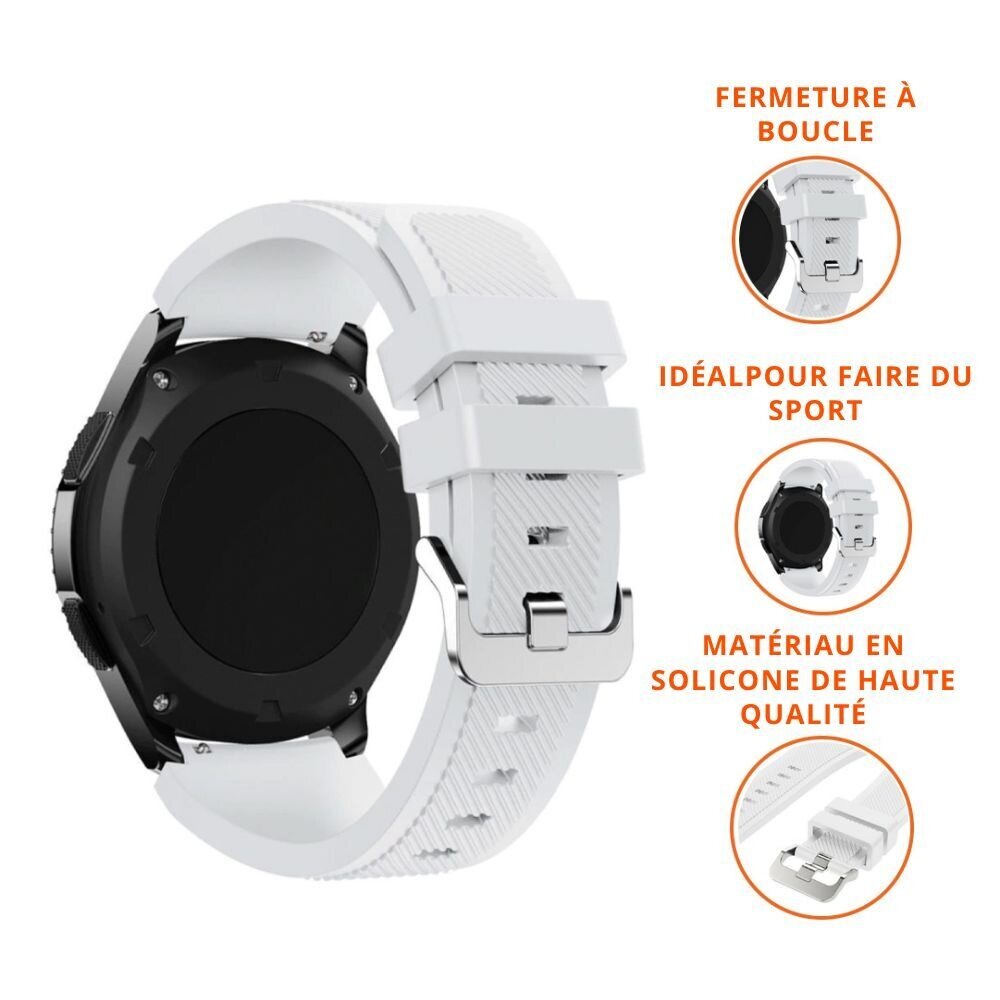 Strap-it Strap-it Bracelet silicone Samsung Galaxy Watch 7 - 40mm (blanc)