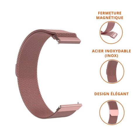 Strap-it Strap-it Bracelet Milanais Huawei Watch GT 3 Pro 43mm (rose) Strap-it Strap-it Bracelet Milanais Huawei Watch GT 3 Pro 43mm (rose)