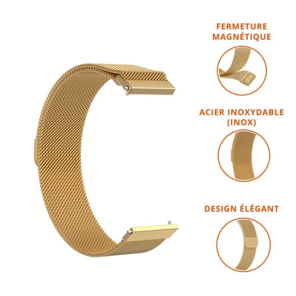 Strap-it Strap-it Bracelet Milanais Fossil Gen 6 - 42mm (or)