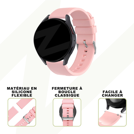 Bandz Bandz Bracelet silicone 'Deluxe' TicWatch 22mm (rose)