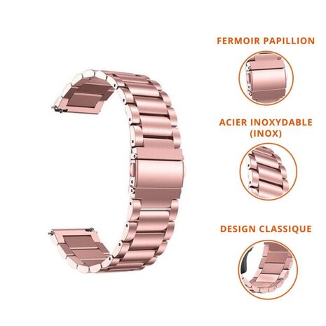Strap-it Strap-it Bracelet acier Huawei Watch GT 5 41mm (rose)